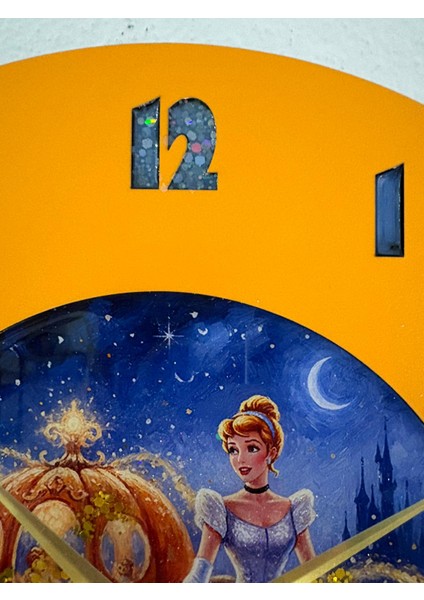 Kişiye Özel Külkedisi Kabak Arabalı Çocuk Odası Duvar Saati | Epoksi Dolgulu | 35 cm indirimleri
