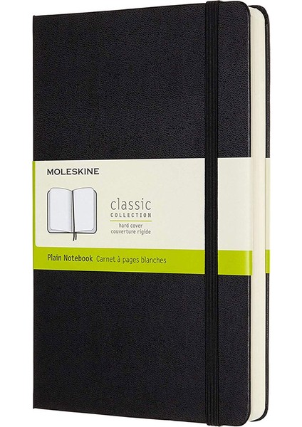 Lg Çizgisiz Kalın Siyah Defter L Boy Sert Kapak