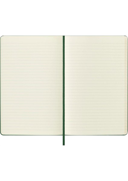 Çizgili Mersin Yeşili Defter L Boy Sert Kapak