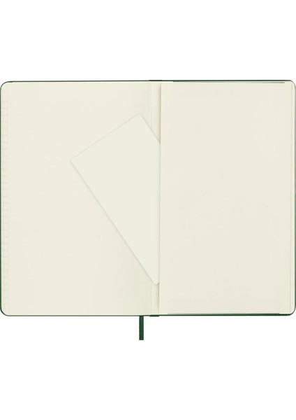 Çizgili Mersin Yeşili Defter L Boy Sert Kapak