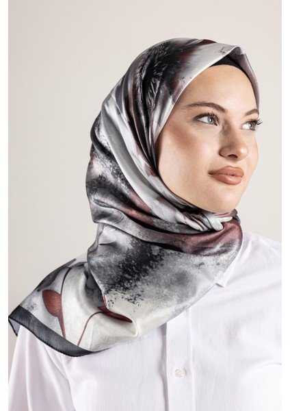 Dijital Kristal Desenli Eşarp 95x95 – Pastel Desen-4 modelleri