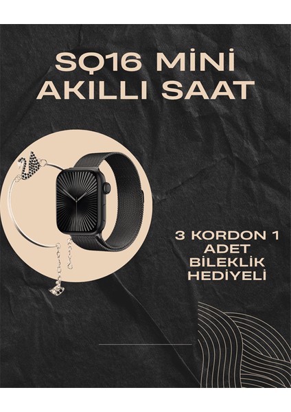 Sq-16 Mini Series 10 Akıllı Saat | Şık ve Hafif Tasarım 3 Kordon Seçeneği - M918R065-K02918 fiyatları