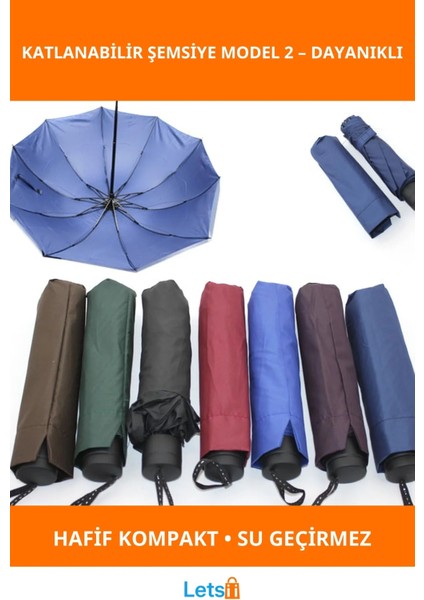 Katlanabilir Su Geçirmez Rüzgar Geçirmez Otomatik Şemsiye