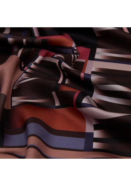 Ipekevi Minimalist Çizgiler Tivil Ipek Eşarp Puslu Leylak fiyatları