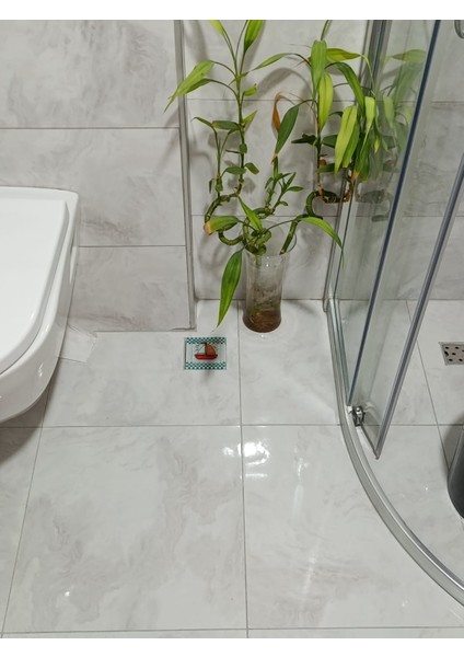 Cam Banyo Gideri Süsü 97 mm x 97 mm Dekoratif Gider Kapağı