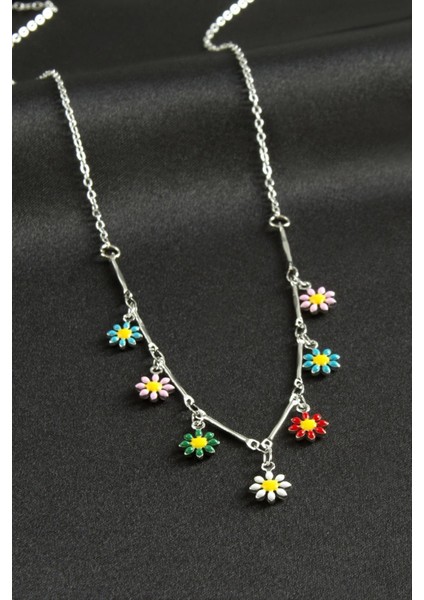 Papatya Mineli Kolye