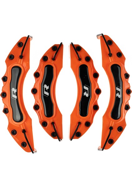 Turuncu R 4'lü Kaliper Seti Yapıştırma Logolu