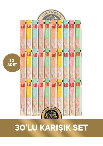 30'lu Karışık Kedi Krema Ödül Maması 30X14GR