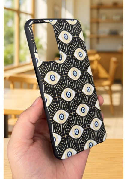 Oppo A16 Uyumlu Evıl Eye Desenli Silikon Darbe Emici Klasik Korumalı Rubber Kılıf modelleri