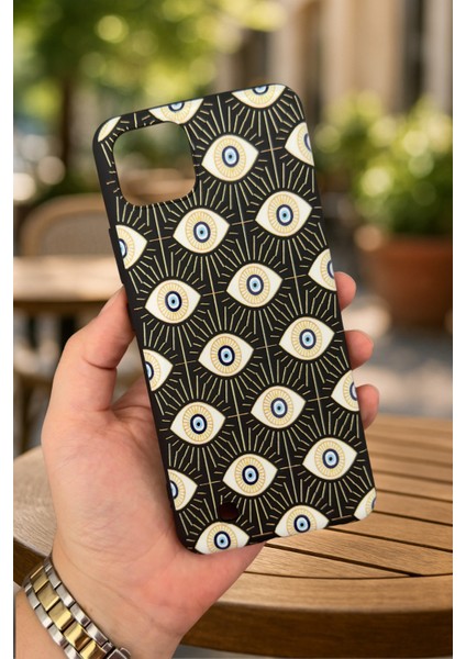 Realme C11 - Evıl Eye Desenli Silikon Darbe Emici Klasik Korumalı Rubber Kılıf