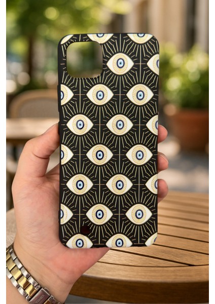 Realme C11 - Evıl Eye Desenli Silikon Darbe Emici Klasik Korumalı Rubber Kılıf fiyatları