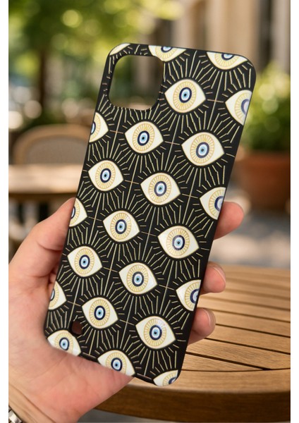 Realme C11 - Evıl Eye Desenli Silikon Darbe Emici Klasik Korumalı Rubber Kılıf modelleri