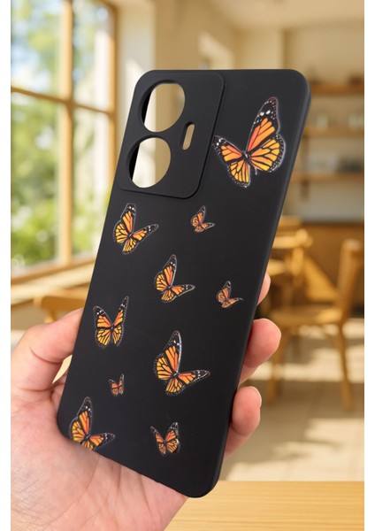 Realme C55 Uyumlu Turuncu Kelebek Desenli Silikon Darbe Emici Klasik Korumalı Rubber Kılıf fırsatları