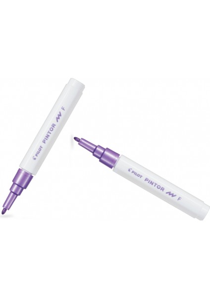 Pılot Pintor (M) Yuvarlak Uç Metalik Mor ( Iki Adet )