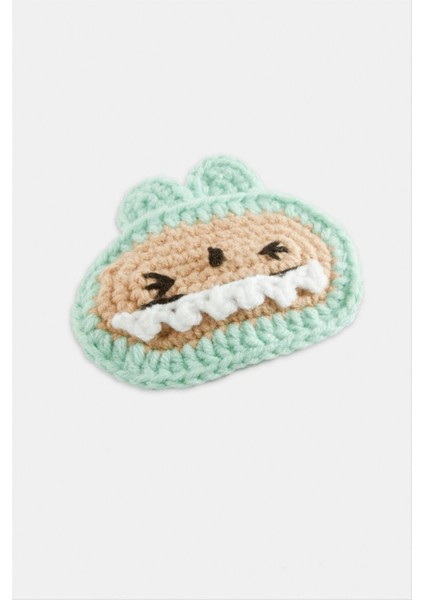 El Yapımı Tavşan Işlemeli Örgülü Çıtçıtlı Toka