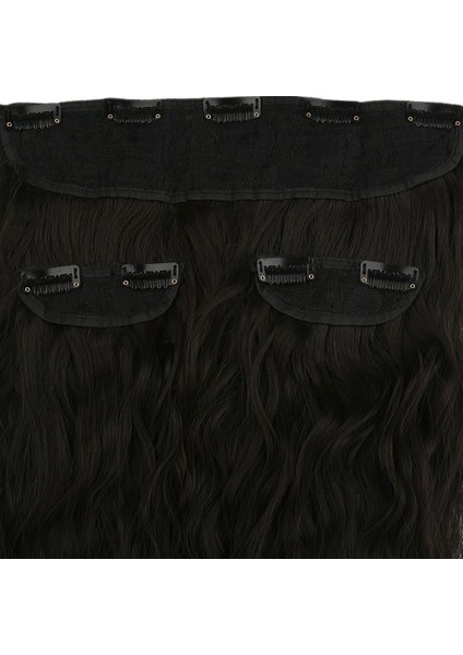 Fiber Sentetik Kabarık Dalgalı Yarım Ay + 2 Yan Çıt Çıt / Kahverengi fiyatları