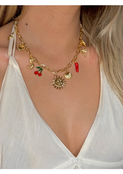 316L Çelik Charmlı Sallantılı Kolye fiyatları