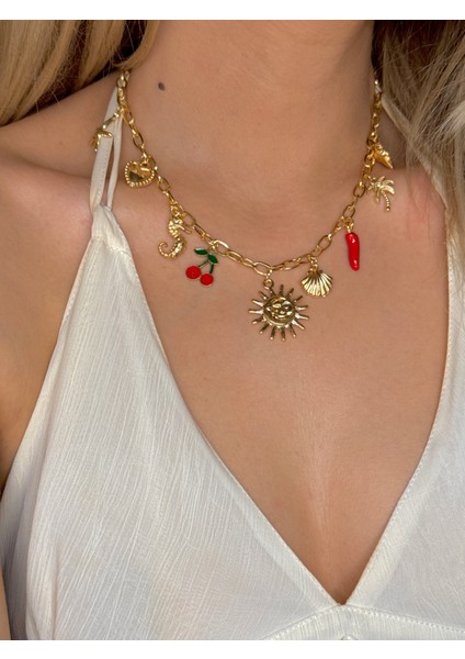 316L Çelik Charmlı Sallantılı Kolye fırsatları