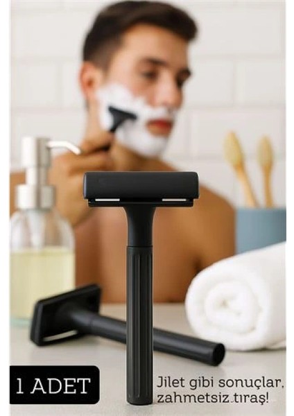 Şık Siyah Plastik Tıraş Aleti – Jilet Takılabilir, Ergonomik Saplı fiyatları