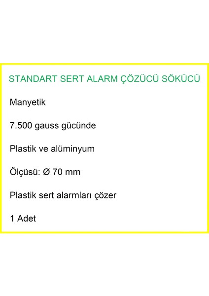 Standart Alarm Etiketi Çözücü Sökücü modelleri