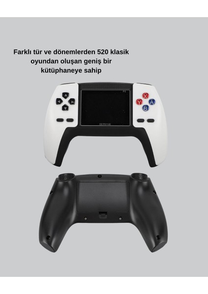 520 Klasik Oyunlu P5™ Controllerview Retro Konsol – Şarjlı Av Giriş Destekli - M900B277-N20 fırsatları