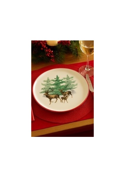 Yılbaşı Servis Tabağı Deer 27 cm 6lı Set fırsatları