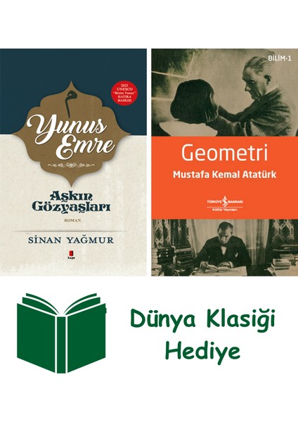 Yunus Emre - Aşkın Gözyaşları (Ciltli) + Geometri + Dünya Klasiği Hediye