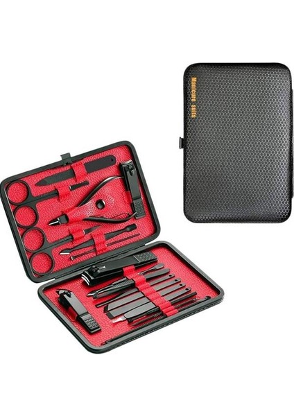 17 Parça Manikür Seti El ve Ayak Bakımı Törpü Cımbız Tırnak Temizleme - M600B650-N50600