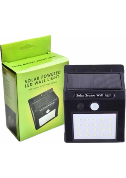 Bahçe Aydınlatma Sensörlü Güneş Enerjili Duvar Lambası 40 LED Işık - M309R827-K92309 fiyatları