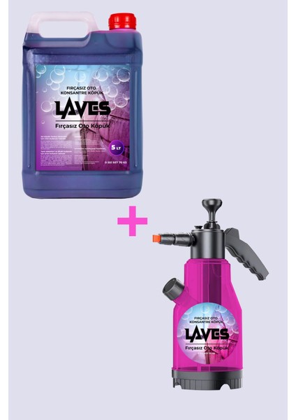 clean 5 Lt Renkli Oto Köpük Şampuan + Geniş Hacimli El Pompası modelleri