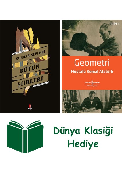 Sohrab Sepehri Bütün Şiirleri + Geometri + Dünya Klasiği Hediye
