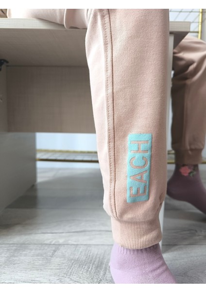 Erkek Kız Çocuk Alt Üst Takım Unisex Uzun Kollu Eşofman Rahat Spor Şık Modern Tasarım Ribanalı