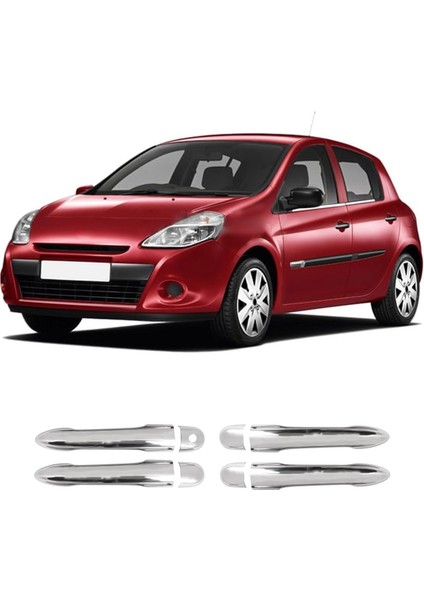 Renault Clio 3 HB Uyumlu 2006-2011 Krom Kapı Kolu 4 Kapı Paslanmaz Çelik fiyatları