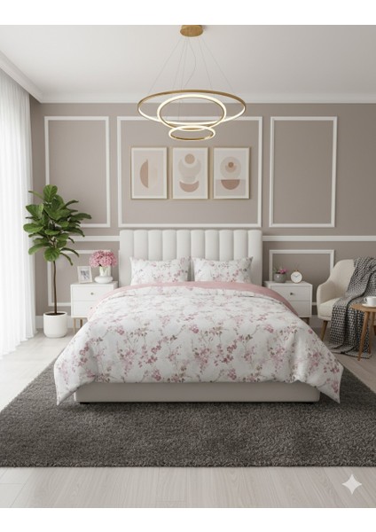 Çift Kişilik Ranforce Nevresim Takımı Flaır Pembe