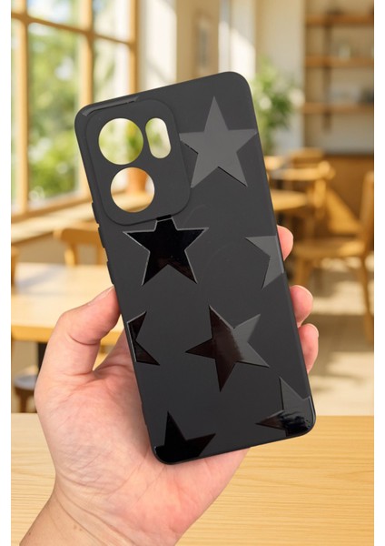 Oppo Reno 13 F Uyumlu Star Silikon Darbe Emici Klasik Korumalı Rubber Kılıf