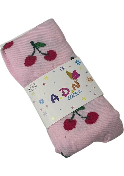 Kiraz Desenli Külotlu Çorap