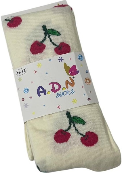 Kiraz Desenli Külotlu Çorap