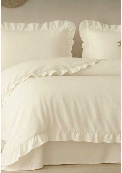 Çift Kişilik Nevresim Seti Organik %100 Pamuk Fırfırlı fiyatları