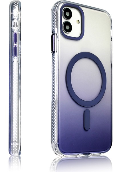 Iphone 11 Uyumlu Kılıf Magsafe Sarj Destekli Renk Geçişli Transparan Kapak modelleri
