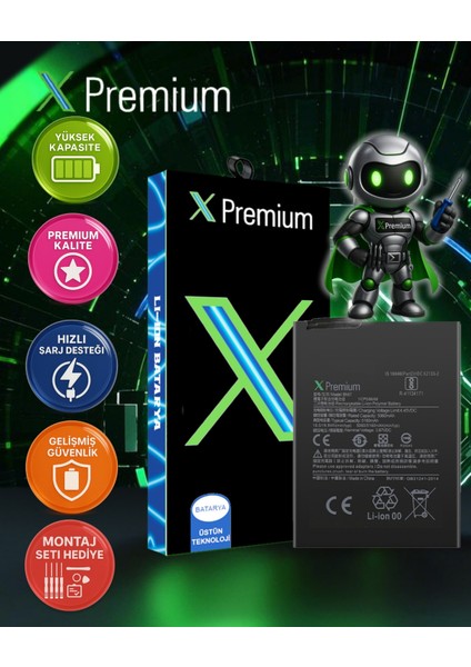 Xpremium Poco X3 Pro Uyumlu Batarya Pil Süper Yüksek Kalite 5160 Mah BN57