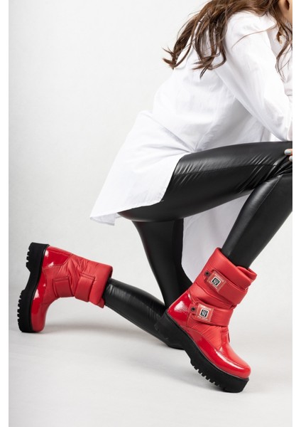 Miah Kırmızı Rugan Kar Bot - Lisinya fiyatları