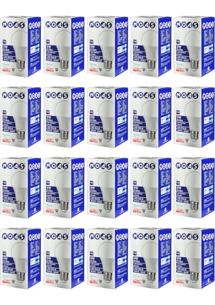 20 Adet 9W LED Ampul 6500K Beyaz Işık E27 Duy - 810 Lümen YL95-9011