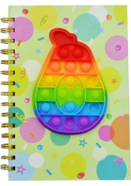Popit Detaylı A5 Spiralli Not Defteri – Eğlenceli ve Renkli Tasarım fiyatları