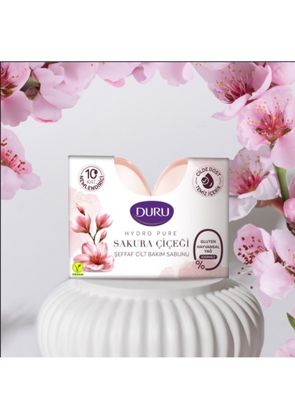 Hydro Pure Sakura Çiçeği Özlü Şeffaf Cilt Bakım Sabunu – Nemlendirici & Aydınlatıcı Etki