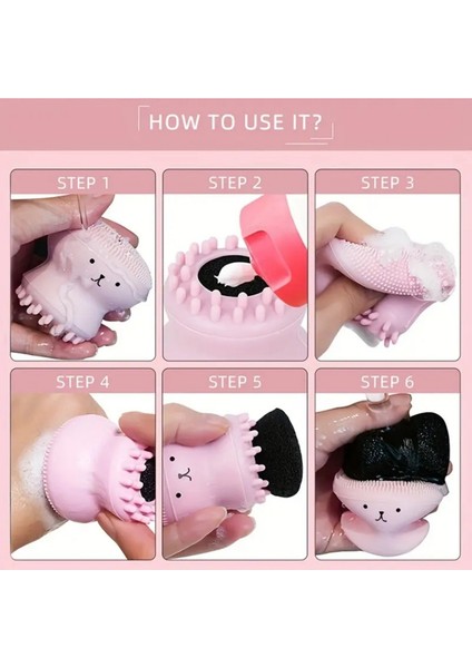 (2 Adet) Silikon Yüz Temizleme Fırçası | Peeling Etkili Mini El Yüz Cilt Temizleme Fırçası modelleri