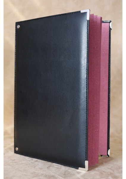 Siyah Deri Imza Klasörü - Mapa Sunum Dosyası - Evrak Klasörü (10 Yapraklı)