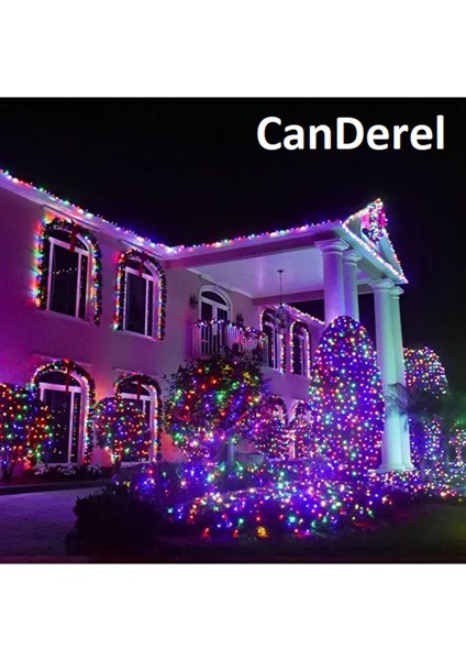 100 Ledli 12 Metre Solar Şerit LED Rgb Bahçe Dekorasyon Aydınlatma LED Renkli Işık Güneş Enerjili