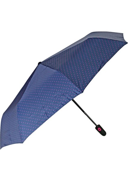 Puantiyeli Mini Şemsiye – 52 cm Açılır, 17 cm Katlanır, Çanta Boy