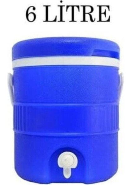 Mavi Renkli Plastik Ikili Termos Seti – Pratik Kullanım (6 L ve 16 L) modelleri