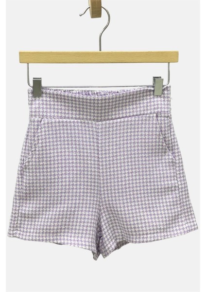 Mojo Kız Çocuk Kazayağı Keten Şort 3852 Mor